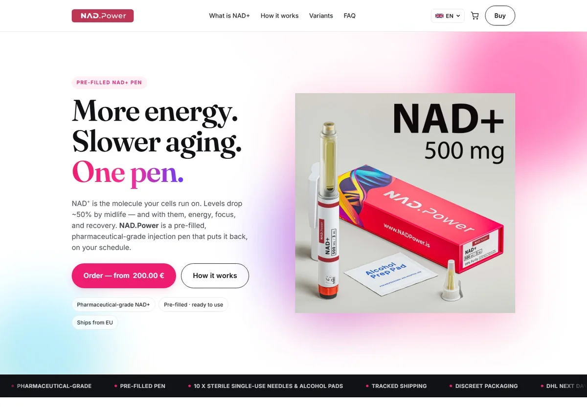 NAD Power website homepage