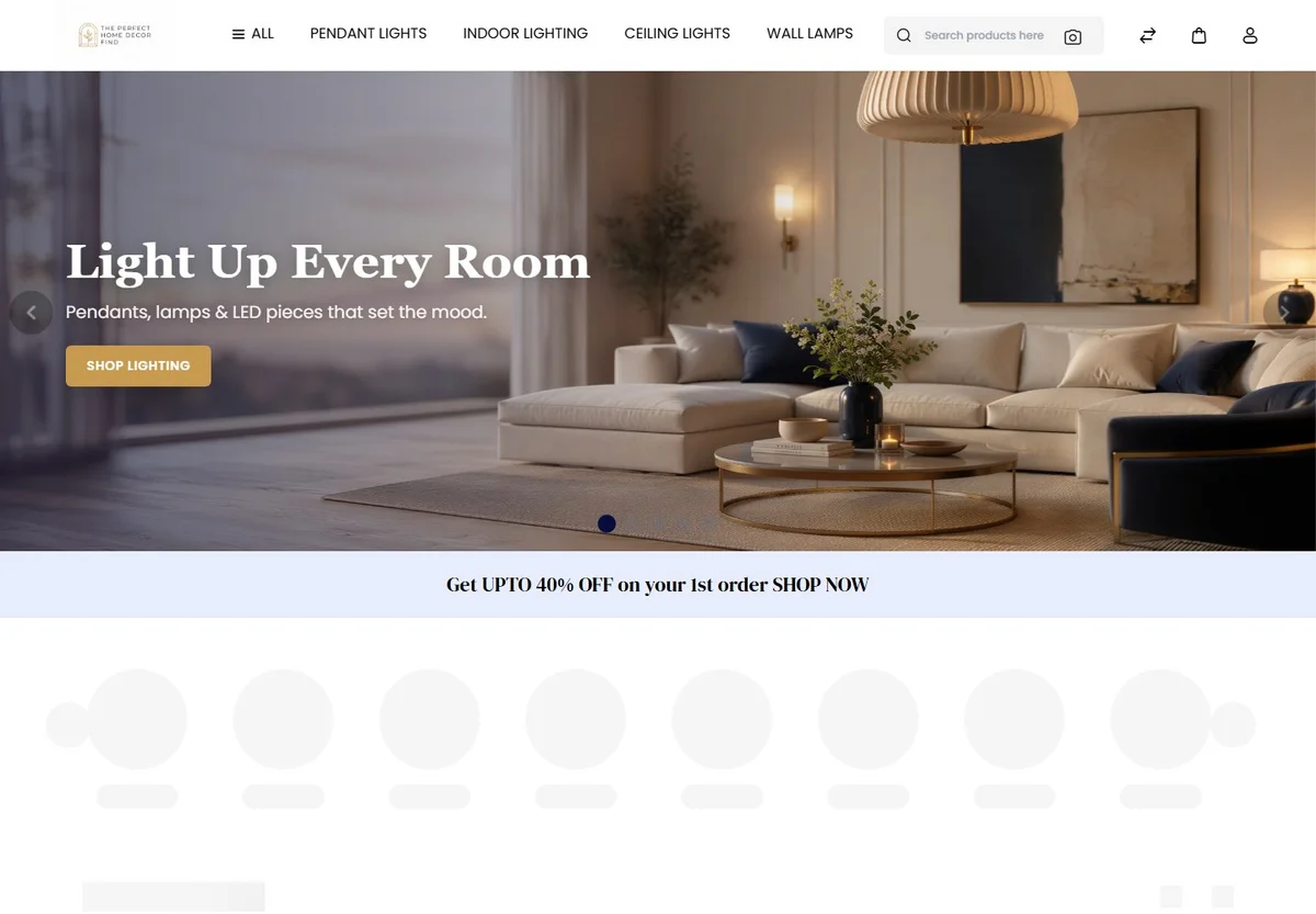 The Perfect Home Decor Find website homepage